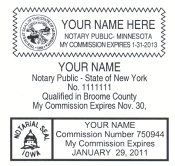 Notary Public Stamp 7/8" x 2-1/4" Regular Rubber