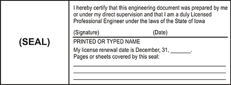 Engineer Stamp - Iowa<br>ENG2-IA